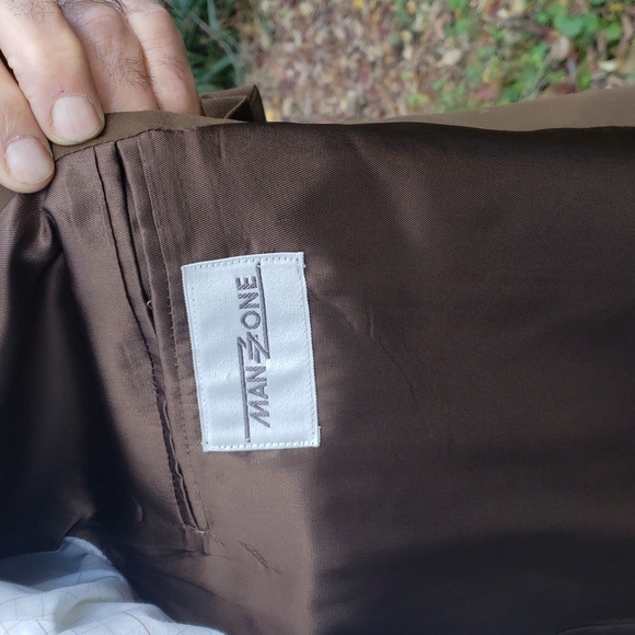 Brown Silk Double Breasted Sportsjacket 42R - Picture 5 of 6